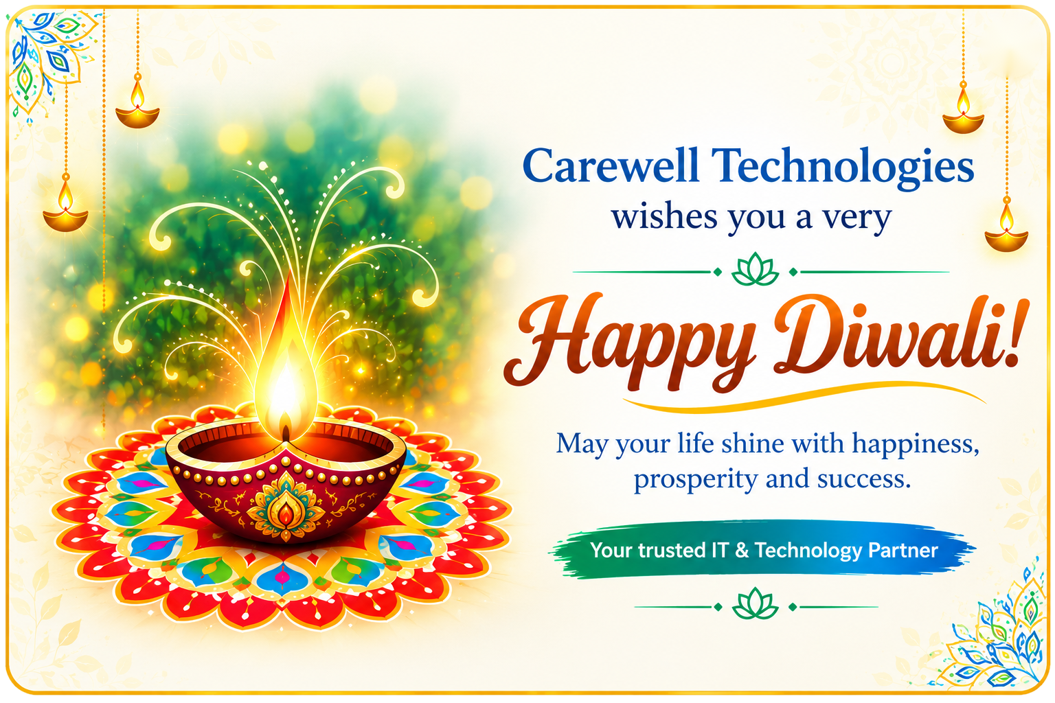 Carewell Technologies wishes you a Happy Diwali