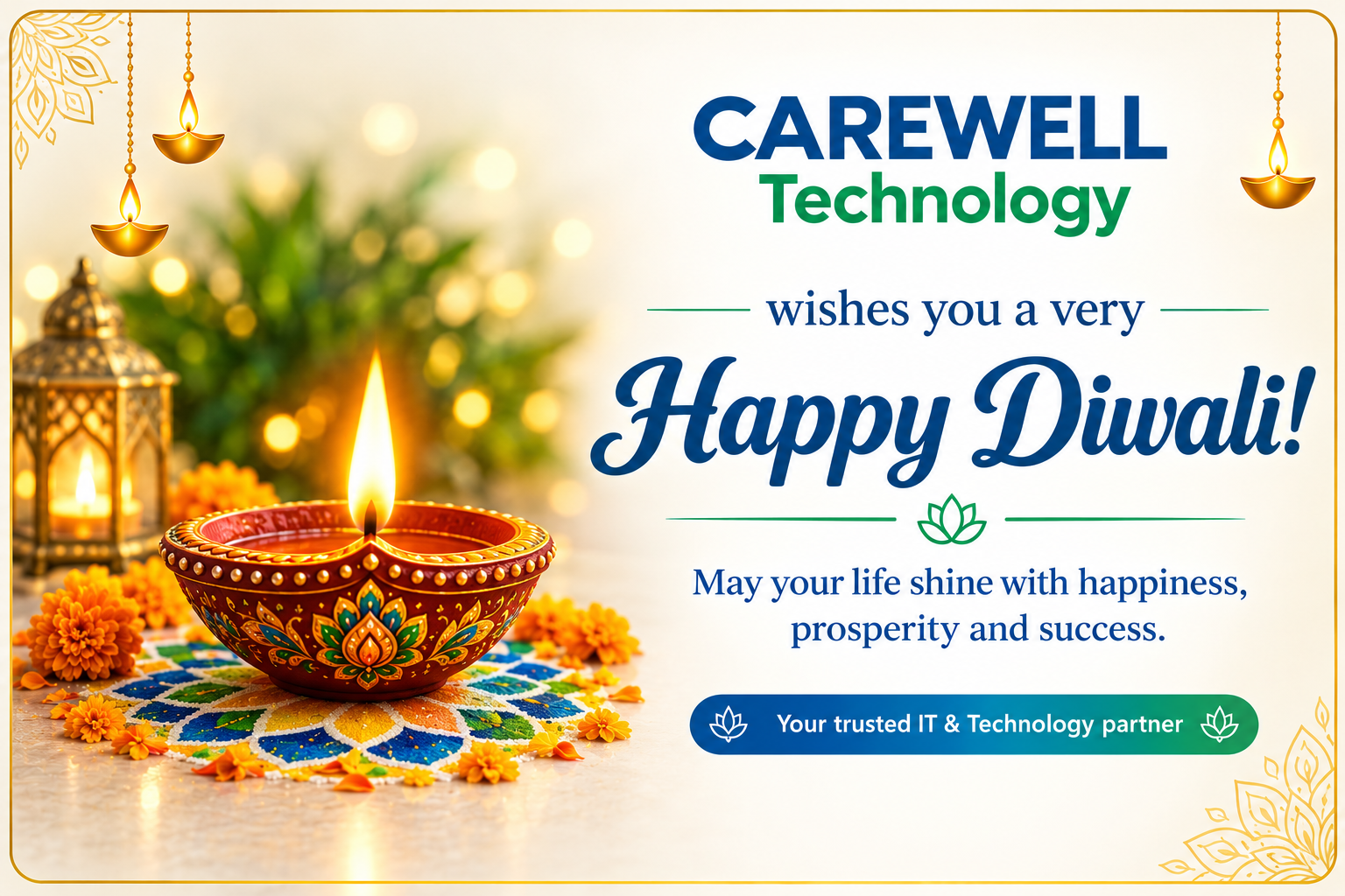 Carewell Technology Happy Diwali Greeting